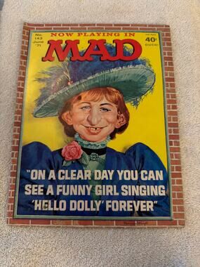 MAD Magazine #143 Jun 1971 Funny Girl Hello Dolly Movie Parody Vintage Comic
